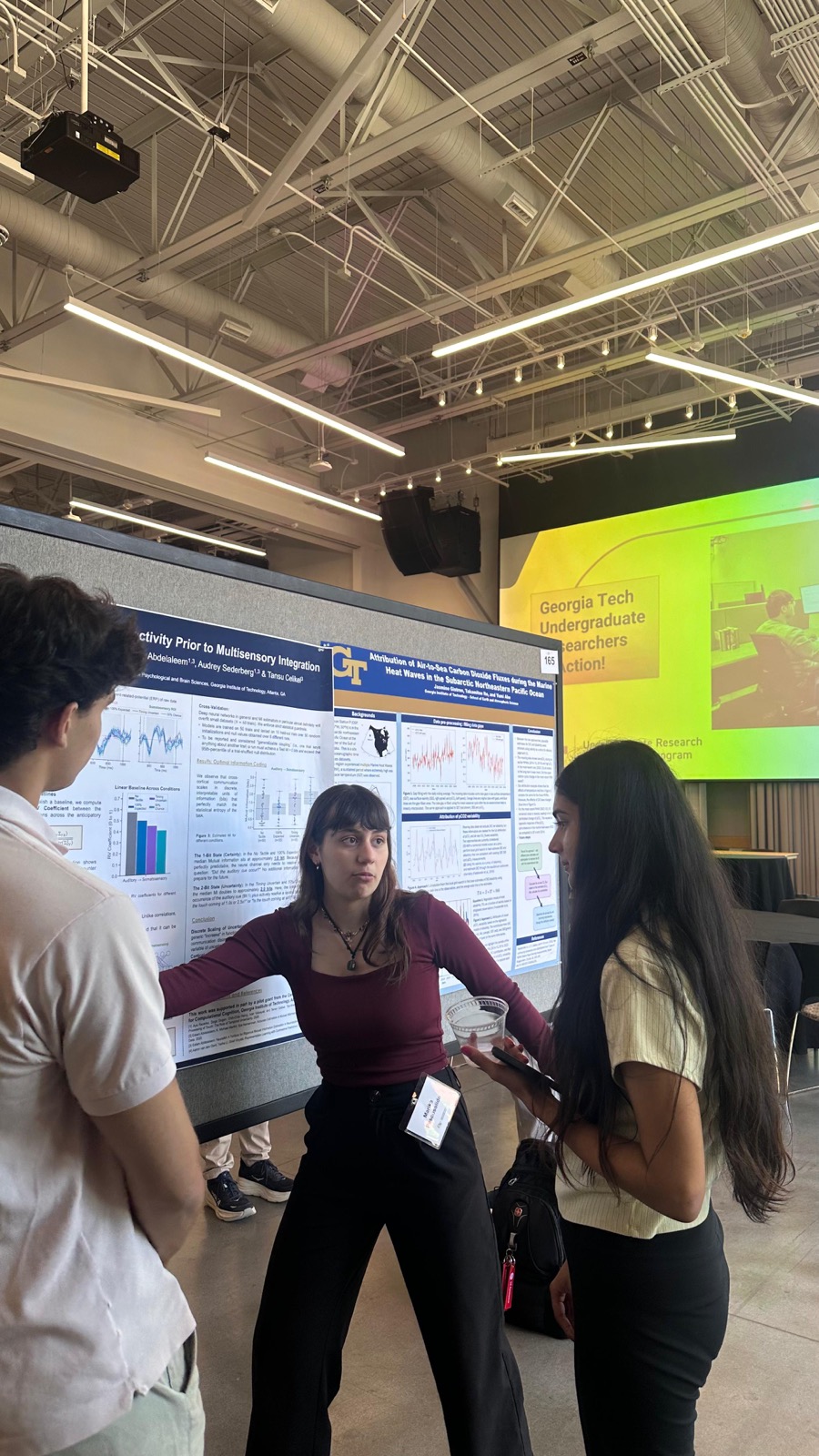 Marika discussing her research poster at Georgia Tech